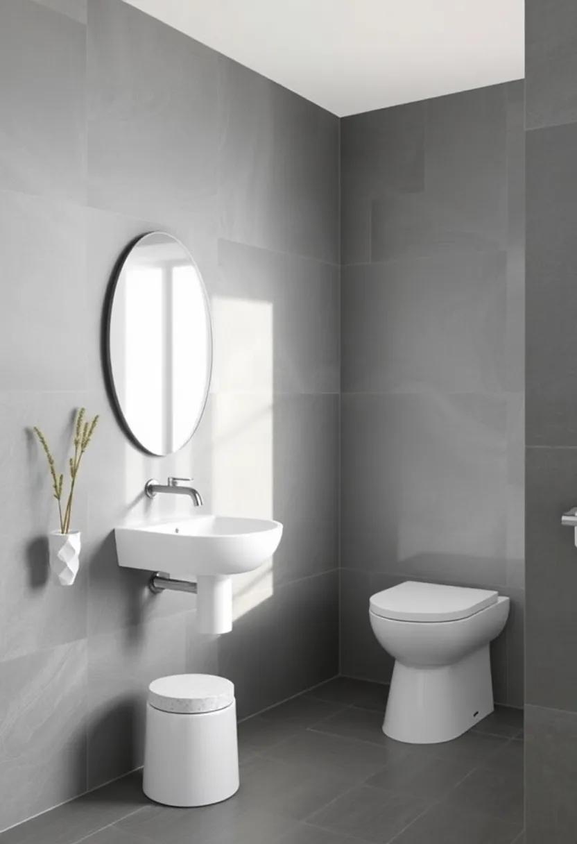 Textured Gray Finishes: Enhancing Your ⁢Bathroom Experience