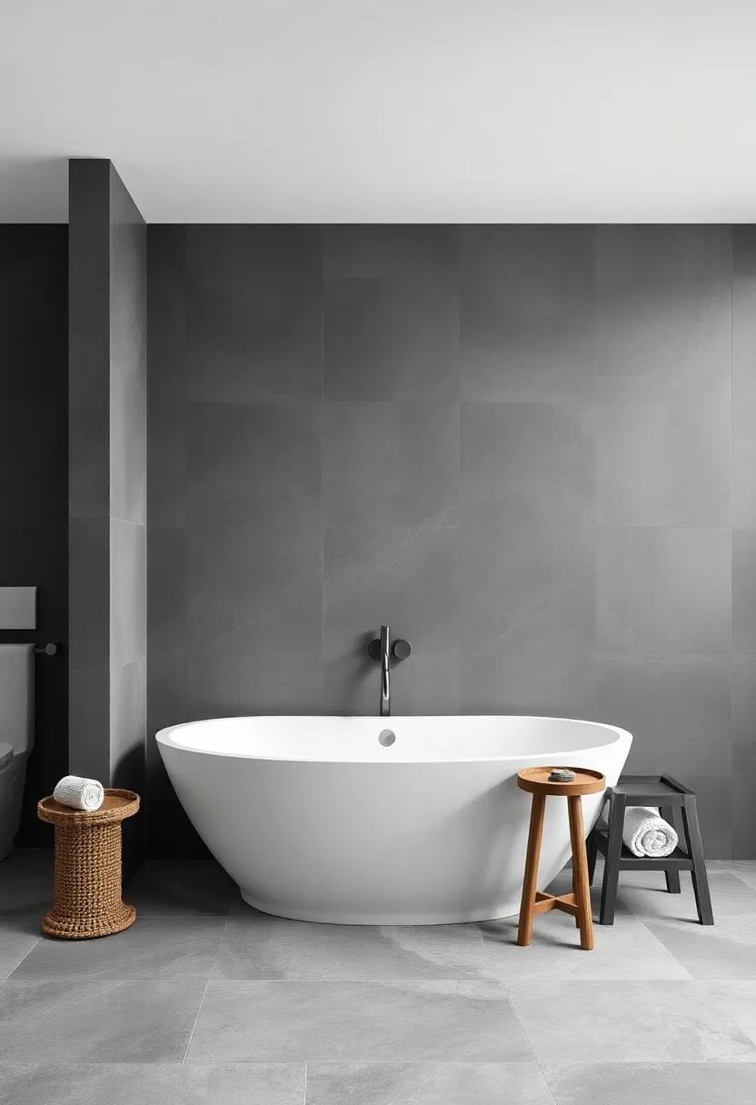 Charcoal⁤ Accents: ⁤Adding⁣ Drama to Your Bathroom Paradise