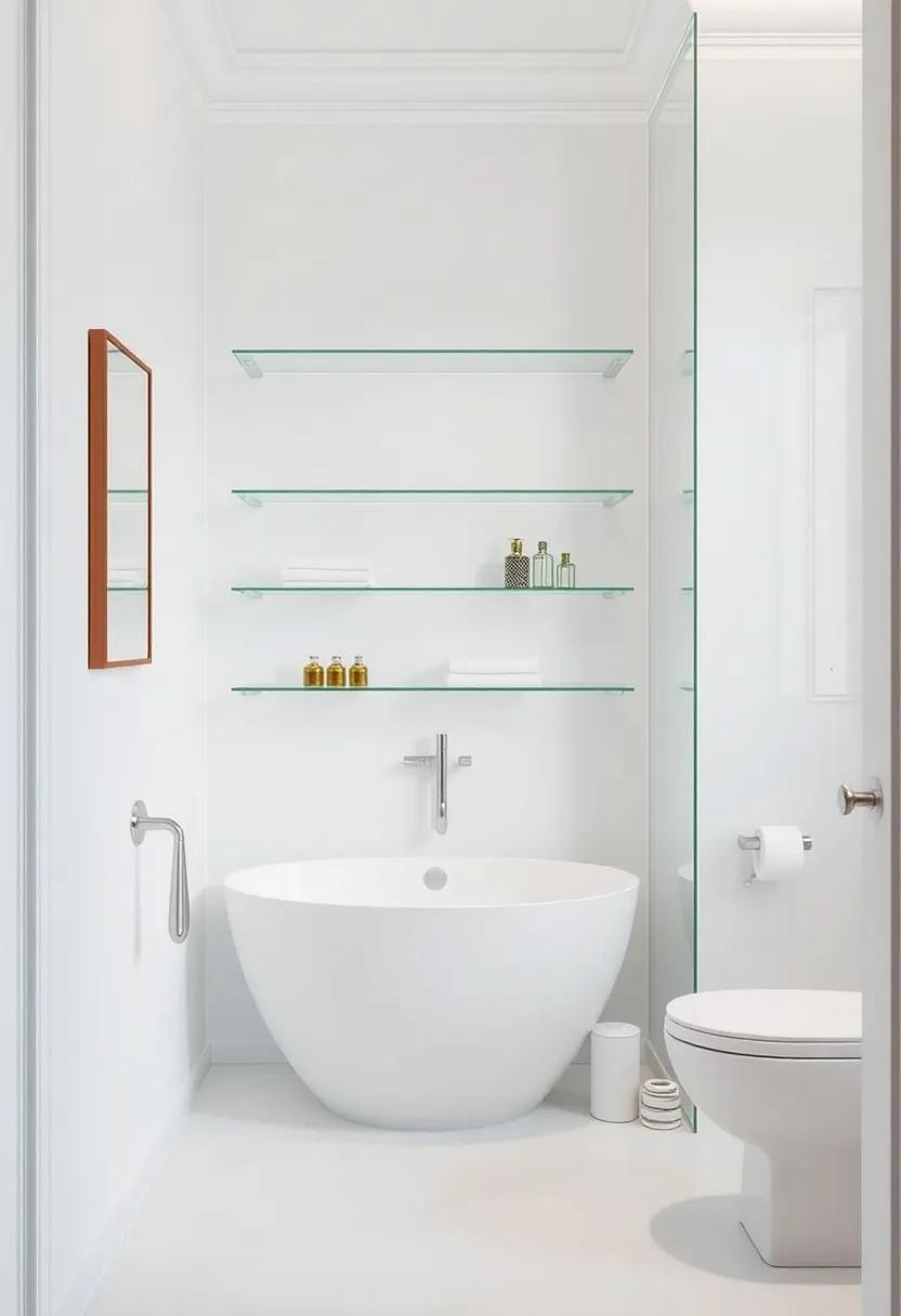 The Elegance of Glass Shelving in a Classic Bathroom⁣ Design