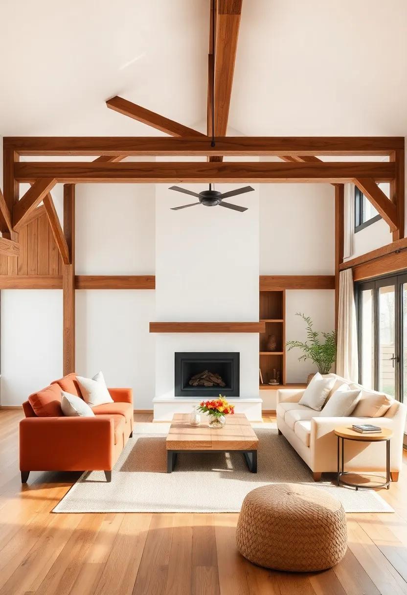Adding Warmth with Wooden Accents⁢ and Beams