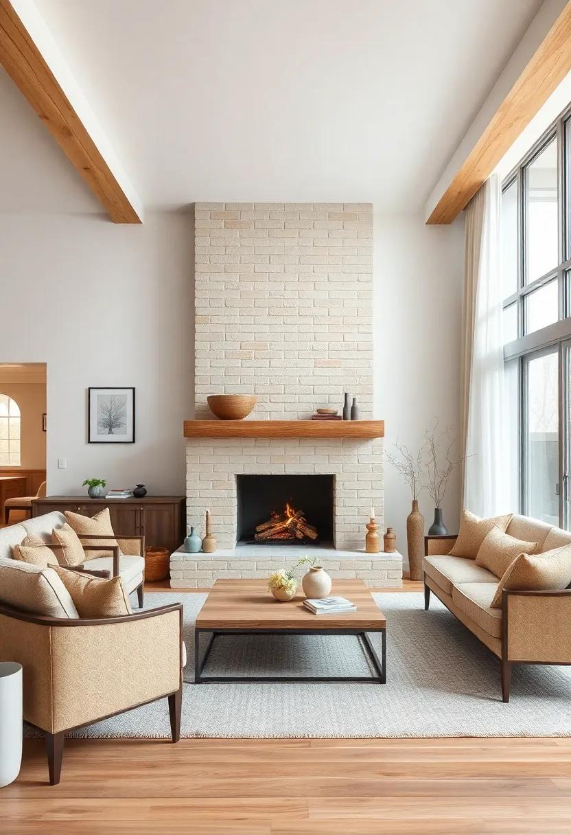 Creating ⁢a‍ Focal Point with a⁢ Stunning rustic Fireplace Design