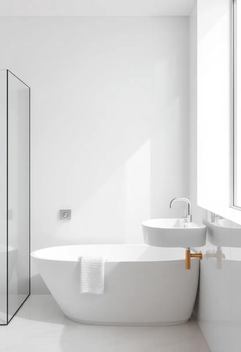 The Impact of ⁢Metallic⁢ Accents in a Simplified Bathroom Environment