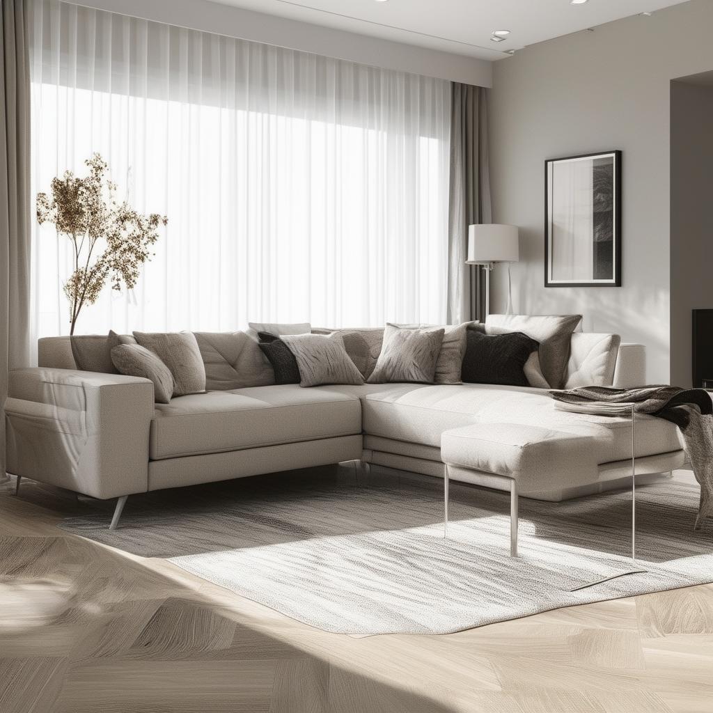 Maximizing Space: Chic Apartment Living Room Layouts Featuring a Large Sectional Sofa