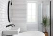 29 Inspiring Modern Farmhouse Bathroom Designs Featuring Timeless Subway Tiles
