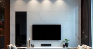 Striking Elegance: Designing a Black and White Contrast TV Wall for Modern Spaces