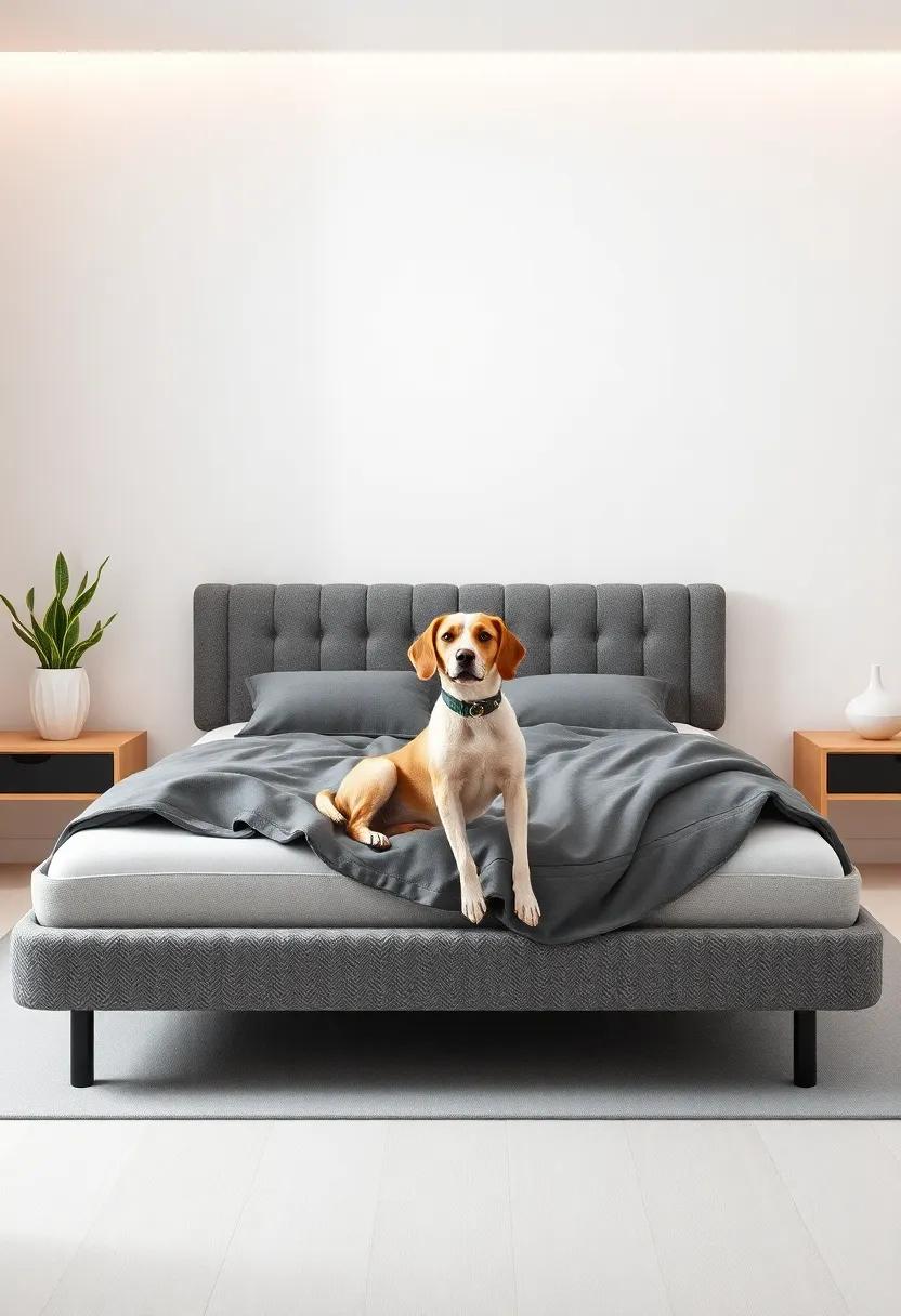 The Pet-Friendly Adjustable⁣ Bed: Designed with pets in mind, this bed has side rails and textured​ surfaces to keep your furry friends ‍safe and comfortable