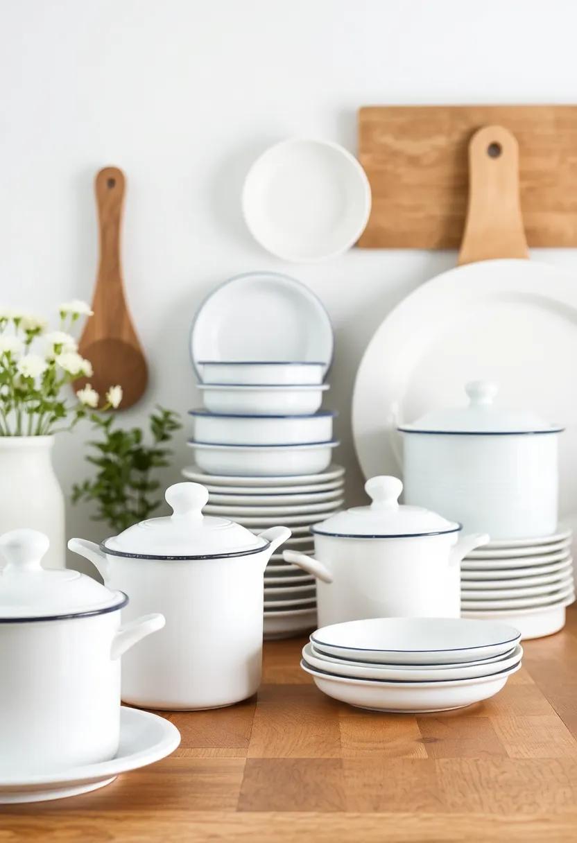Enamelware Dishes: Durable and charming, enamelware can serve both ⁣as​ kitchen décor​ and practical ⁢serving pieces