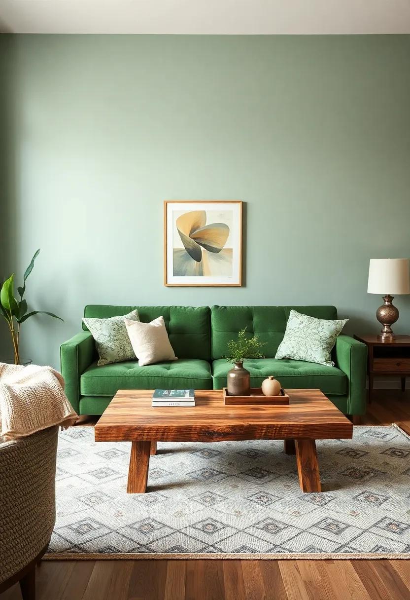 Eclectic Accents: Incorporate vintage wood pieces, like a reclaimed coffee table, to infuse character and tell a story in your ‌design
