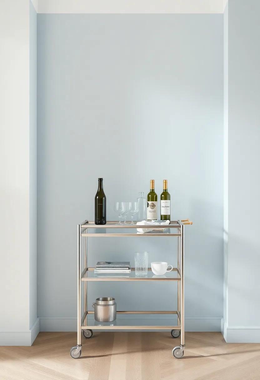 Versatile Bar Carts as Stylish Storage Solutions in Tight Spaces