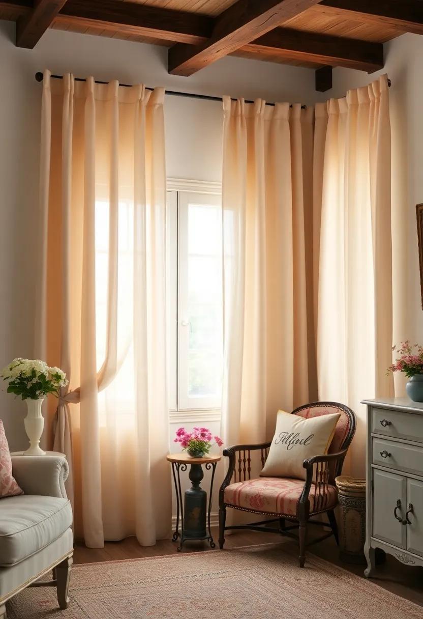 French Country‌ Curtains: Choose soft,flowing curtains made ‍from lightweight fabrics that allow gentle‌ light to filter through,enhancing your cozy aesthetic