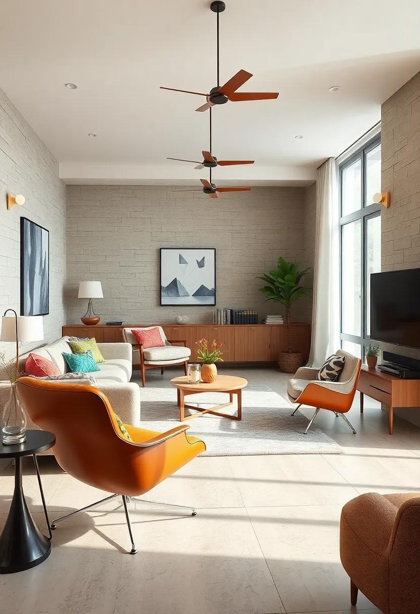 Travel back in time⁢ with ⁢a living area that channels retro vibes,as a classic Eames⁤ chair⁣ is combined with vintage lighting fixtures,evoking nostalgia and charm