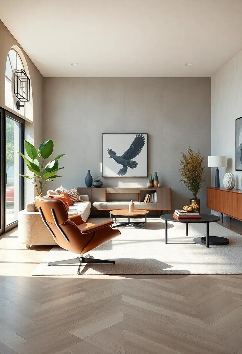 Explore a ⁣vibrant fusion of colors in a ⁤family​ room⁢ that effortlessly showcases an Eames chair, helping ⁤to create‍ a lively‍ and ​welcoming atmosphere for ​gatherings