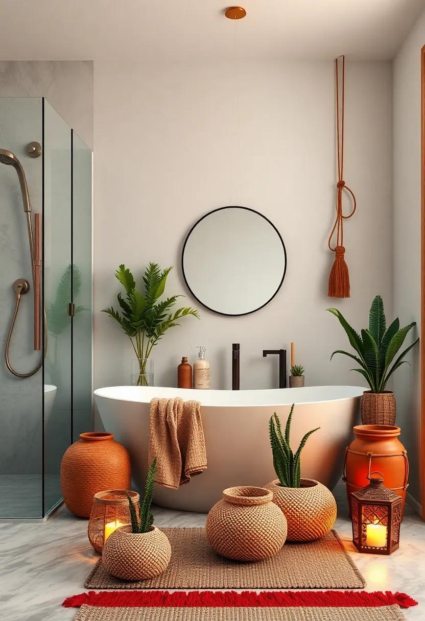 Craft a⁢ personalized boho mirror framed with terracotta tiles, reflecting ‍your unique‌ style