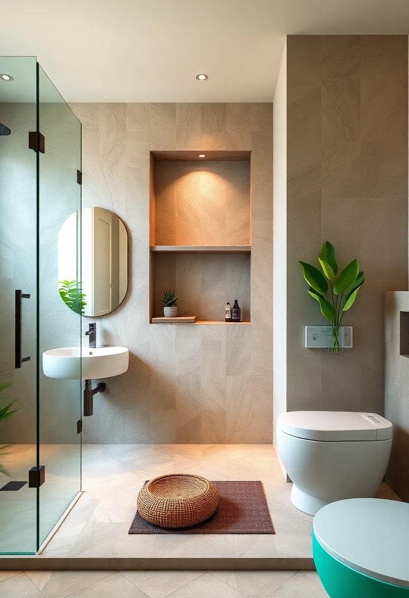Create a shower niche using ⁤reclaimed wood or⁤ stones for⁣ a unique ‌and eco-conscious storage ‍solution