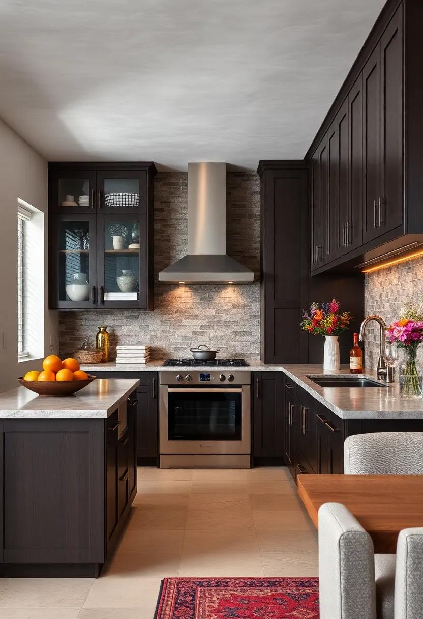 Introduce Bold Backsplashes: Use colorful tiles⁤ or patterned mosaics to make your dark cabinets pop