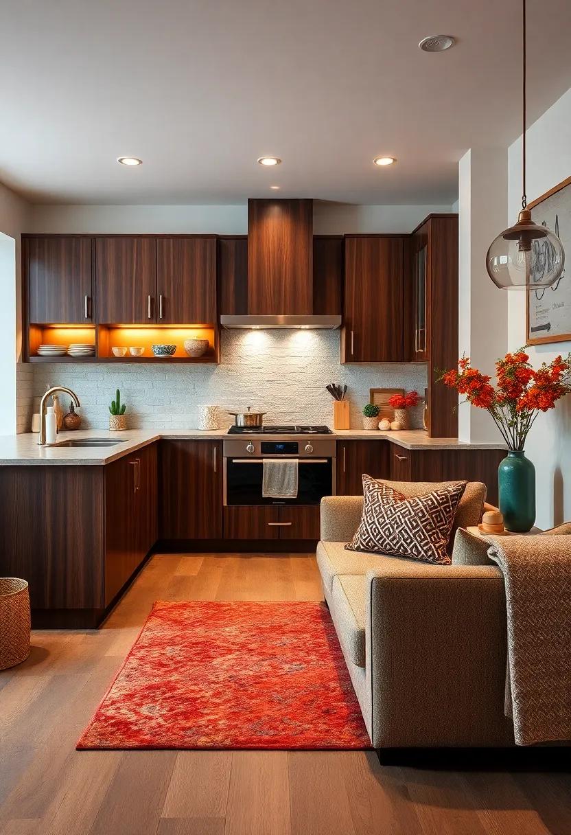 Use Lighting Wisely: Install under-cabinet lighting to illuminate ⁣your workspace and⁤ highlight the richness of the wood