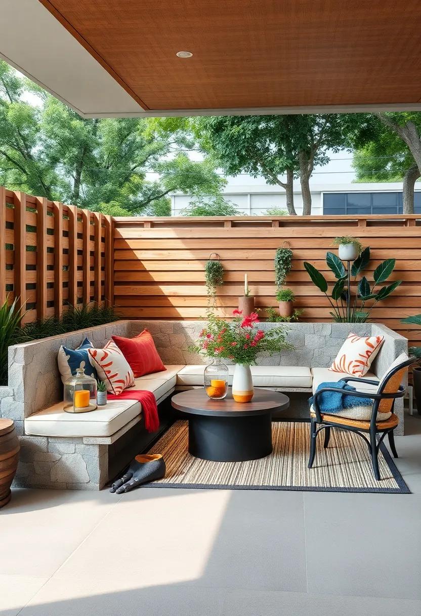 Seating fence: Innovative fences ​that double as benches, offering⁢ a comfy ‍spot‍ to relax while providing hidden storage underneath for cushions or gardening tools
