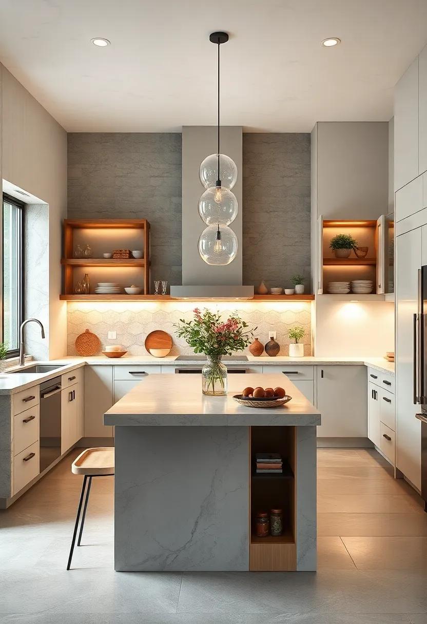 Stylish Storage Solutions: Incorporate open shelving⁤ and built-in‍ cabinets in your ​island design ⁤to keep‌ essentials ‌within reach while maintaining a tidy appearance