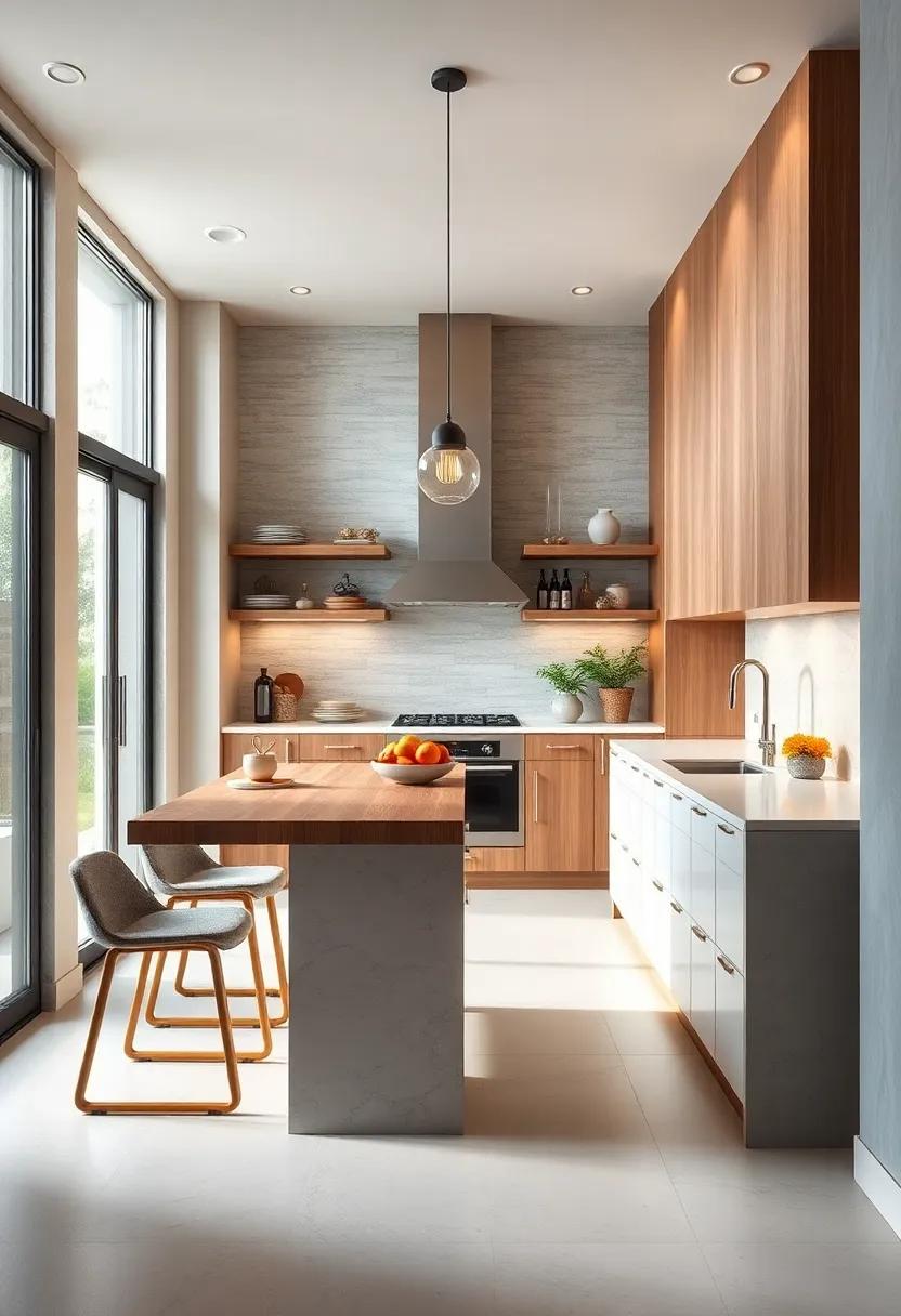 Textured‌ contrast: ‌Combine materials like wood, metal,​ and⁣ stone in your island design to add ‍visual interest and texture to your⁤ galley kitchen