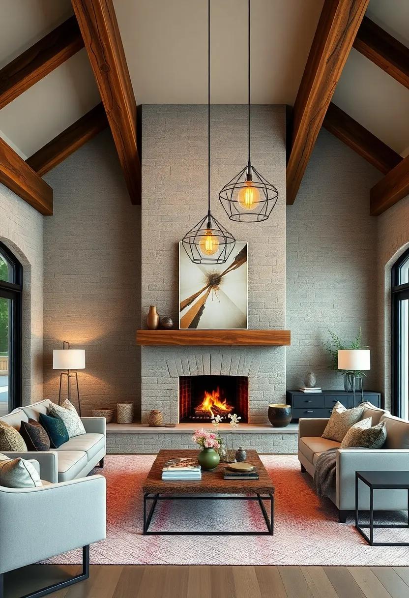 Replace traditional lighting with whimsical pendant fixtures made from wrought iron,casting a warm glow‌ that⁣ highlights the charm‌ of rustic beams