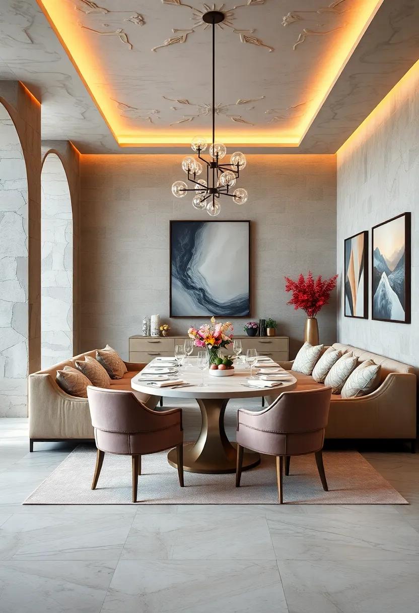 Luxurious⁣ Comfort: Plush furnishings‌ envelop⁤ diners in comfort, while soft⁢ pastel art adds ⁢a touch of serenity⁤ and luxury to mealtimes