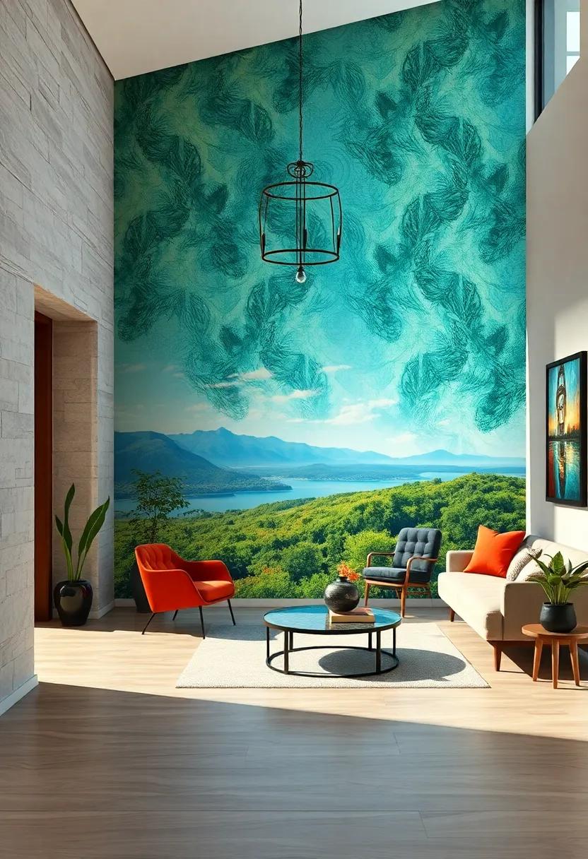 Scenic landscapes: Wallpaper showcasing beautiful vistas and nature scenes, providing a momentary escape as you step inside