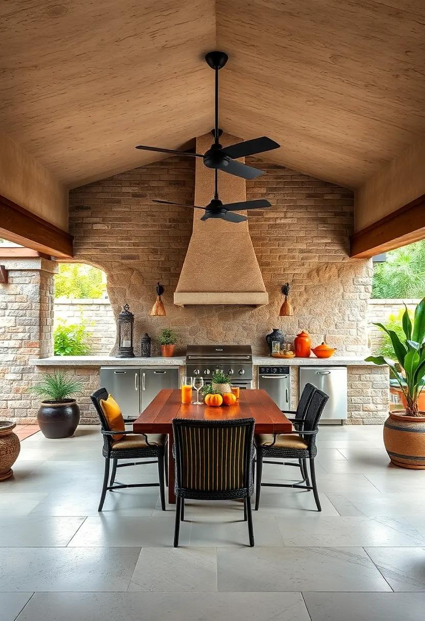 Authentic Adobe or‌ Brick Construction: Embrace traditional ⁢materials to⁣ give your outdoor kitchen a rustic yet timeless appeal