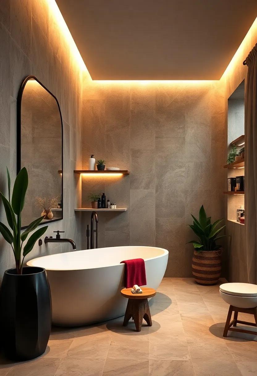 Integrate Built-in Shelving: Use shelves‍ to display curated items,plants,or a selection of luxurious skincare products