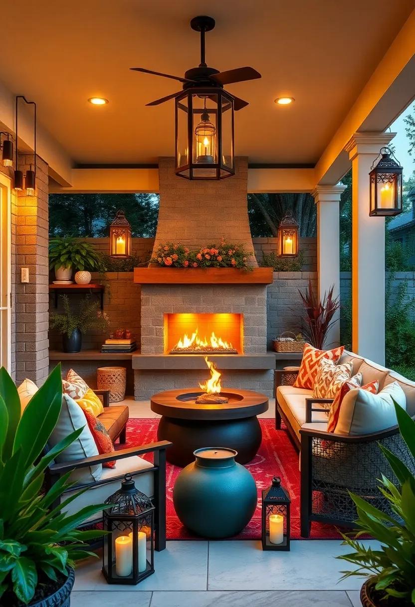 Outdoor ​Fireplaces: Incorporate lanterns around your outdoor fireplace or fire pit‌ to enhance warmth and comfort during cool evenings