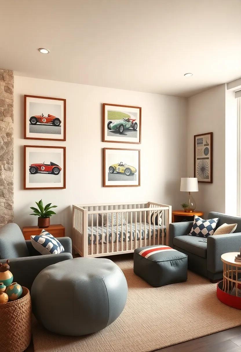 Vintage‍ Race Car Prints:⁣ Decorate the walls ⁣with framed prints⁢ of⁢ vintage race cars for a touch of nostalgia​ and​ timeless style