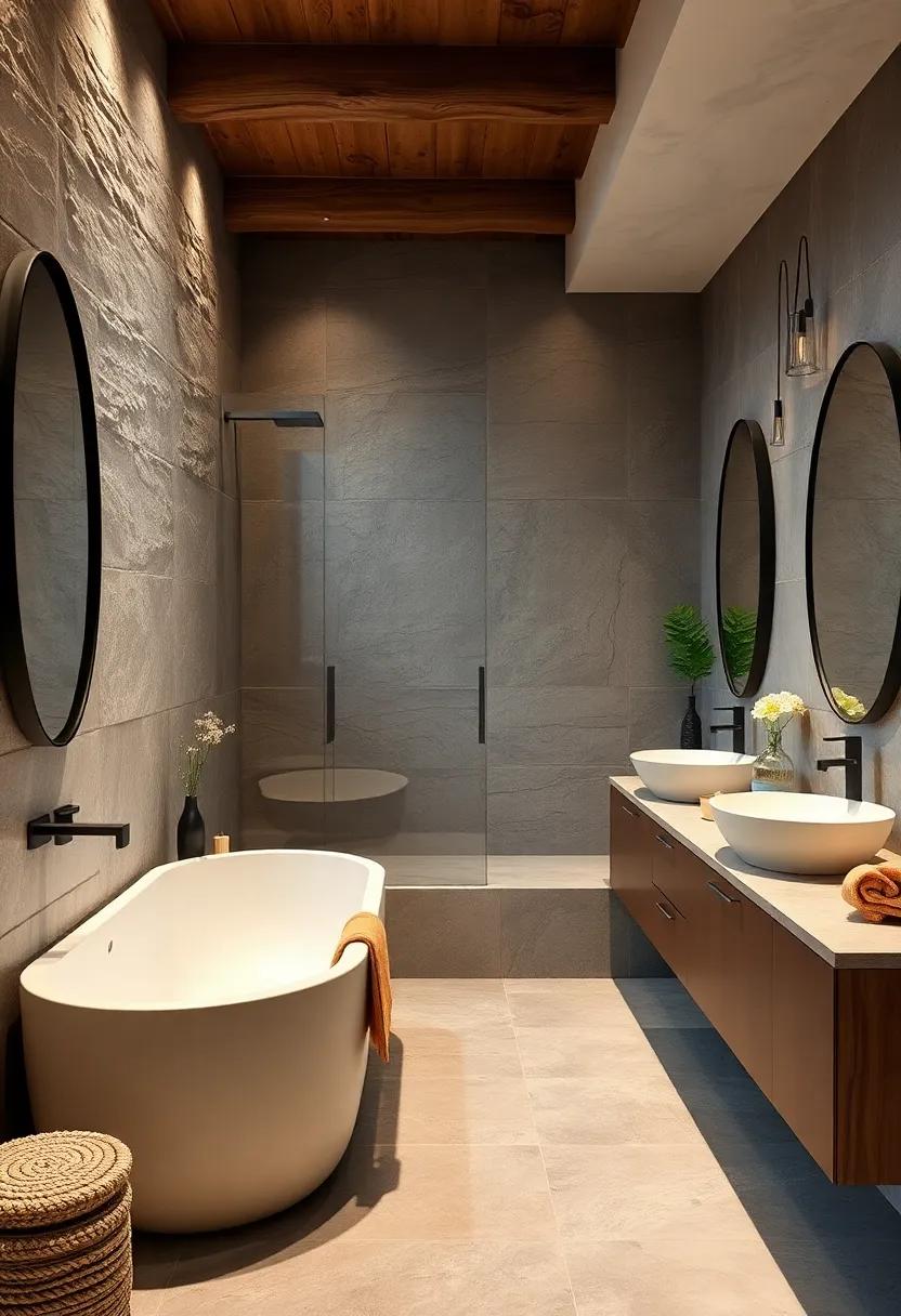 Integrate luxurious fixtures in matte‍ black or brushed⁤ bronze to create a striking contrast⁣ against rustic finishes