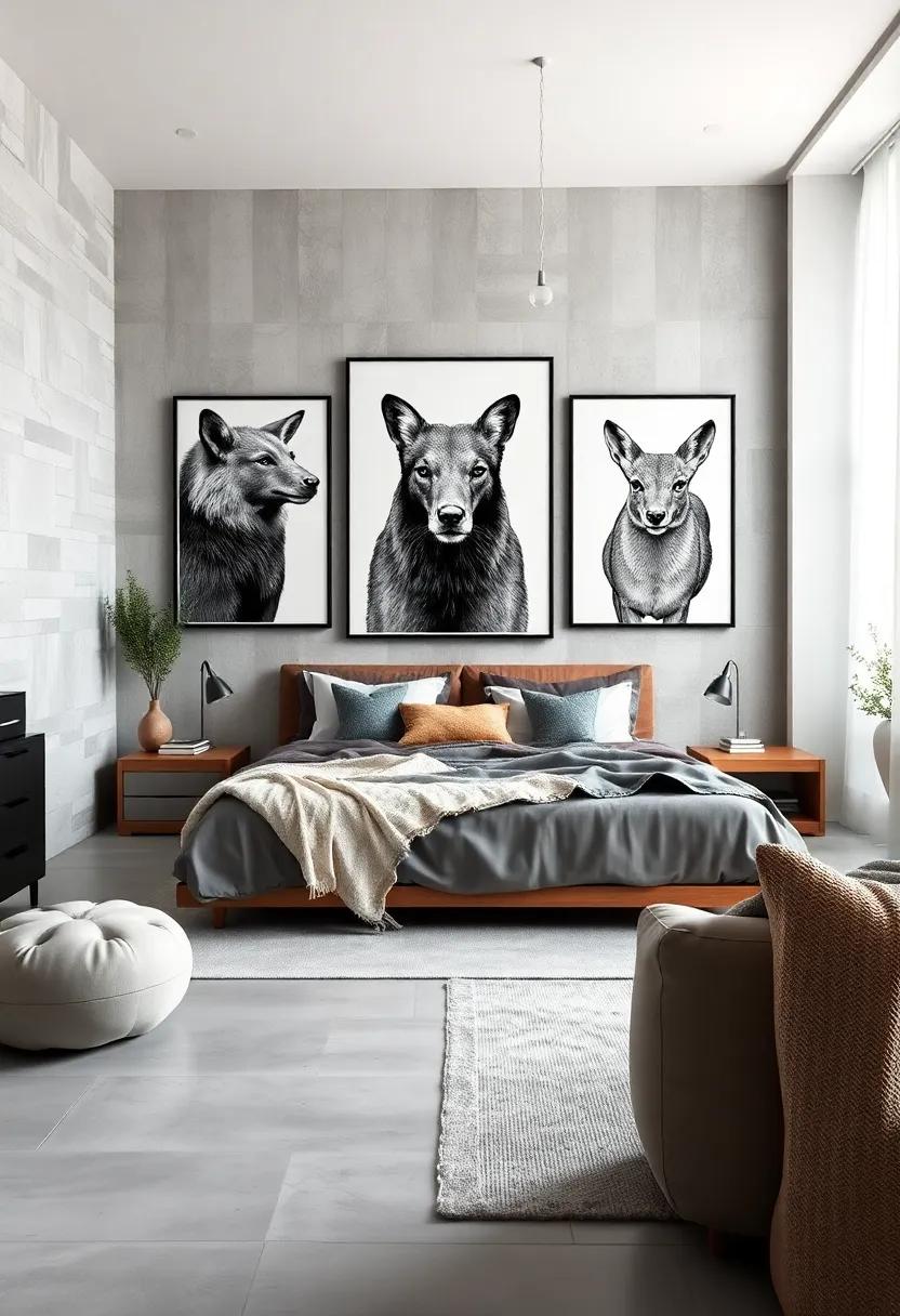 black ‍and White Animal Portraits: Elevate elegance with ⁢striking animal portraits that lend sophistication and a sense of ⁣connection ‍to the⁤ natural world
