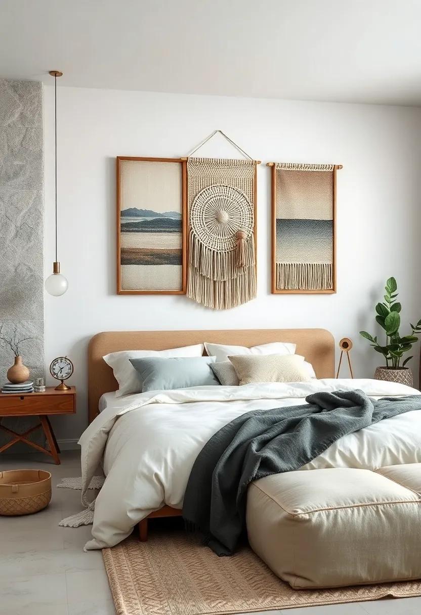Framed ​Textile Art: ‍Incorporate soft ‍fabrics into your wall decor by framing textiles like woven‌ wall hangings, adding​ texture and warmth to the room