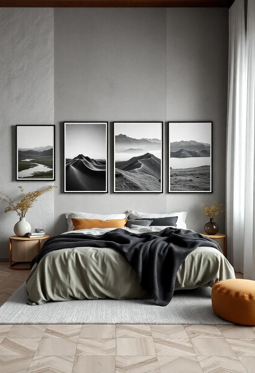 Monochrome Nature Photography ​Series: Curate a series of nature photographs in ⁣various sizes that create a cohesive‌ and serene look, enhancing the ‌peaceful vibe