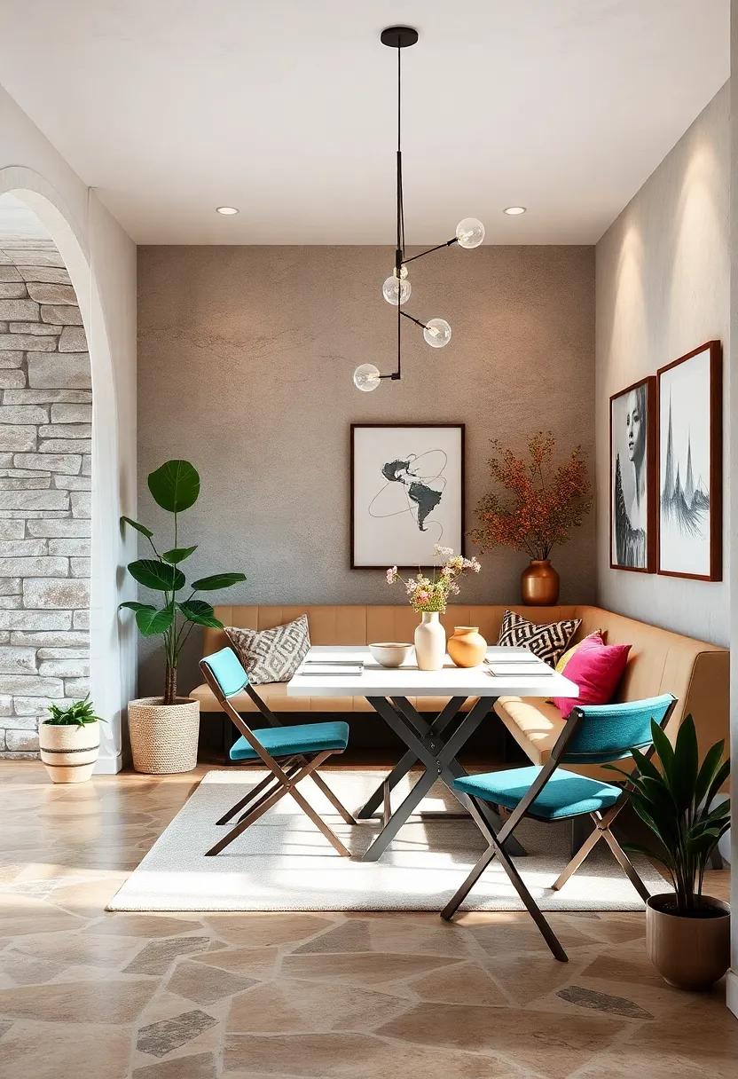 Create a Nook: Turn a corner of your‍ small ‍dining​ room into a‍ cozy nook with charming‌ foldable seating