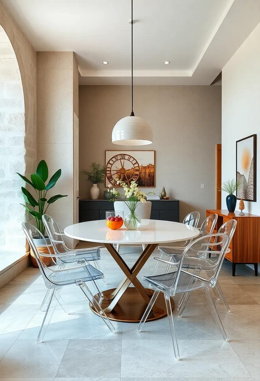 Transparent Choices: Opt for acrylic foldable chairs that blend seamlessly into the room while maintaining ‌a light‍ and ⁤airy feel