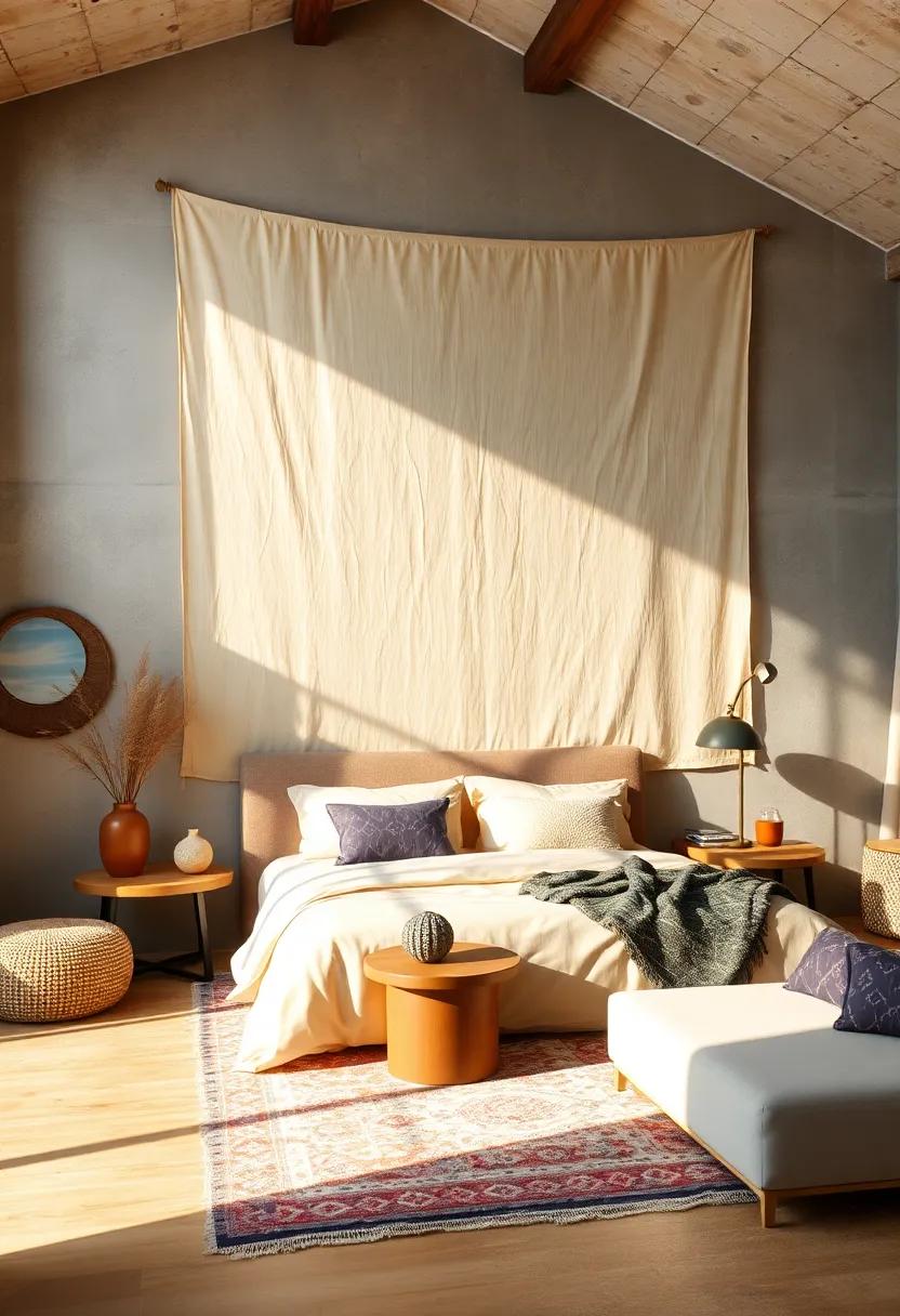 Bohemian Tapestries: ⁤Hang⁣ a stunning tapestry that‌ incorporates various colors and patterns, adding a boho-chic vibe to your​ bedroom sanctuary