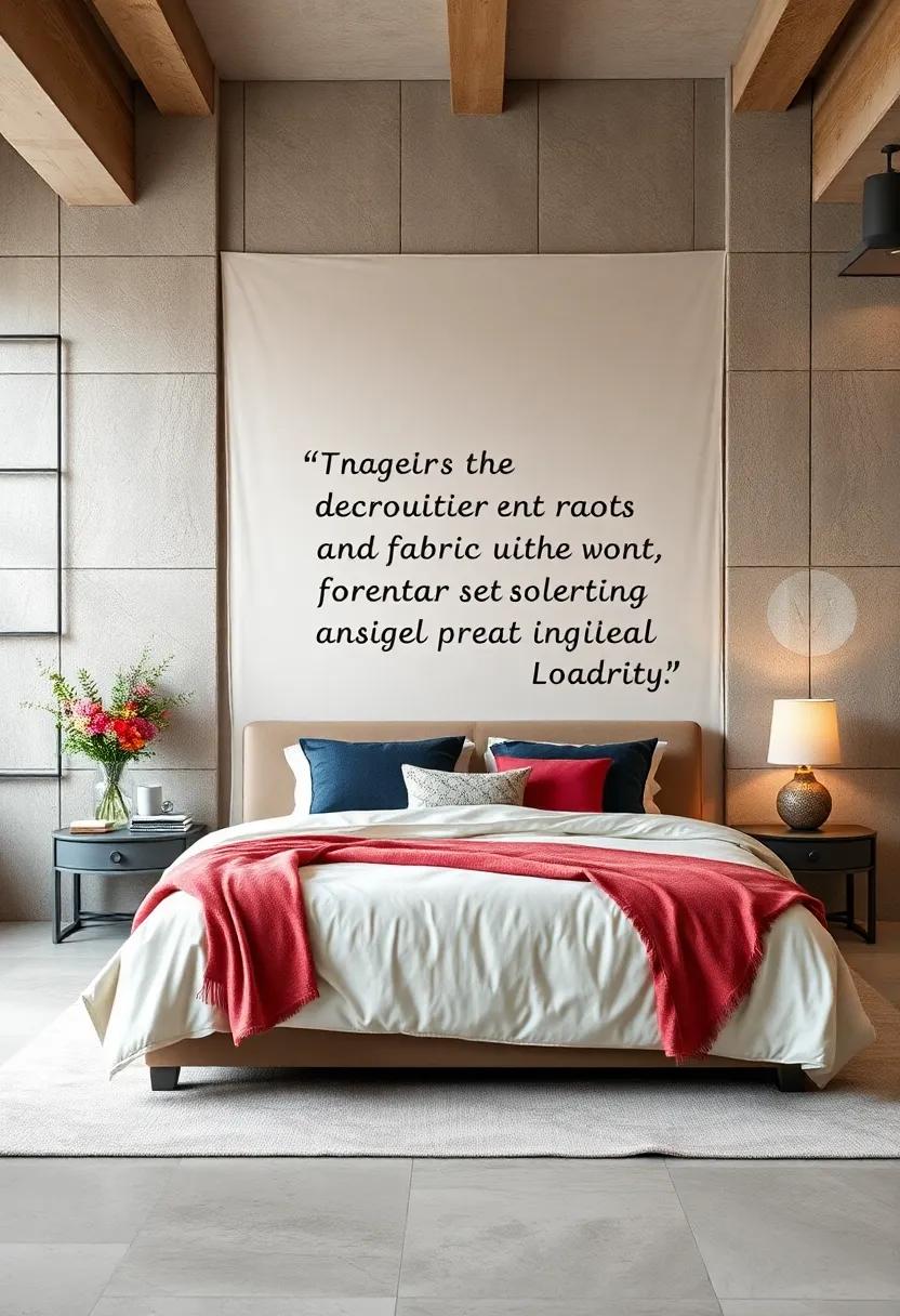 Inspirational Quotes: Print your favorite affirmations or quotes on fabric and‌ create ‌a wall ‍of words ​that inspires positivity and motivation daily
