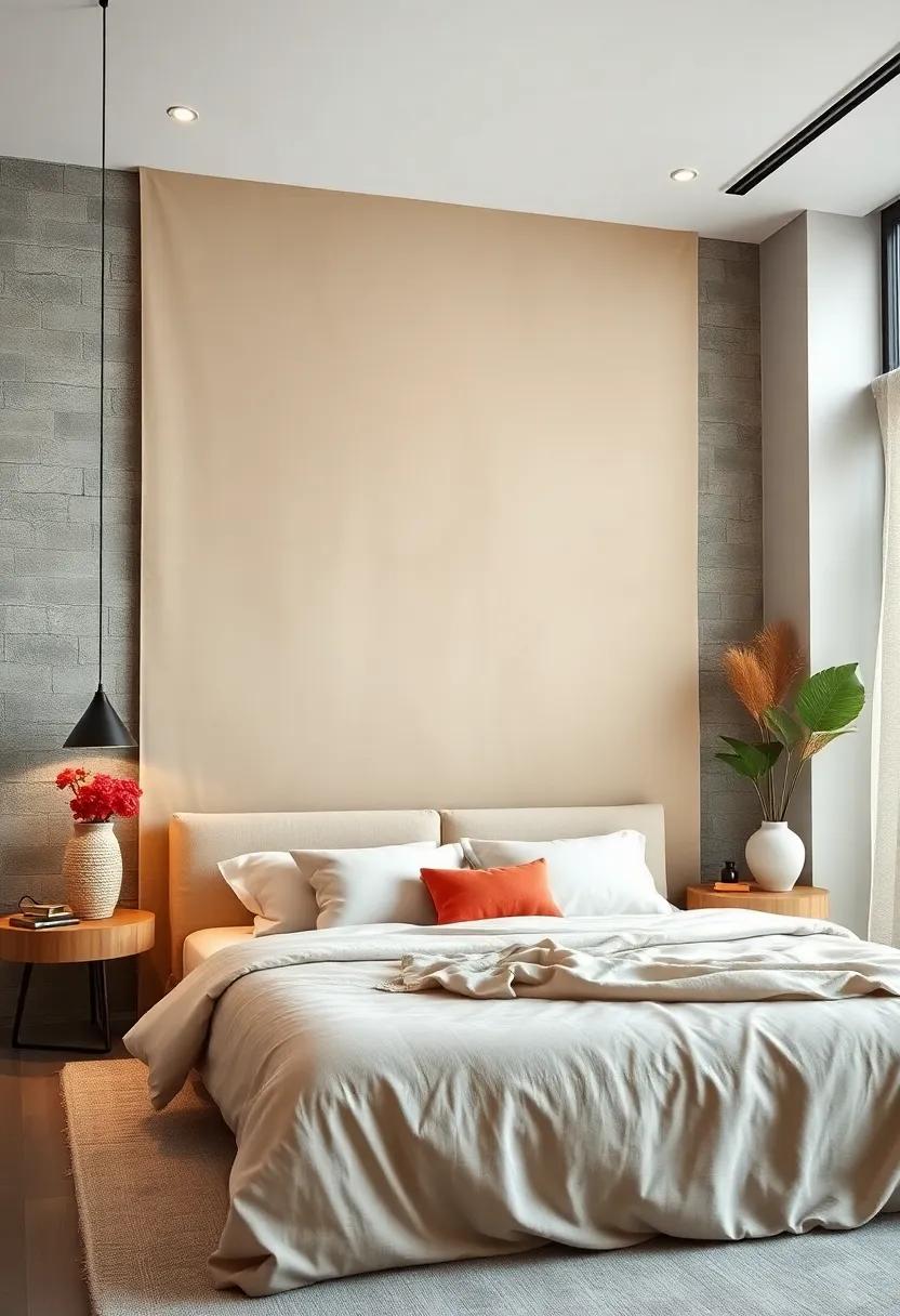 Minimalist Canvas: Choose a single bold fabric in a solid color for a minimalist approach that emphasizes⁤ simplicity and modernism