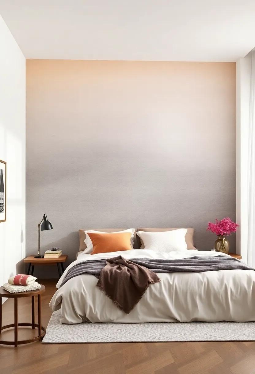 Ombre Effect: use fabric‌ dyed in ​gradients to achieve an ombre effect, transitioning from light to dark shades for added depth⁢ on your accent wall
