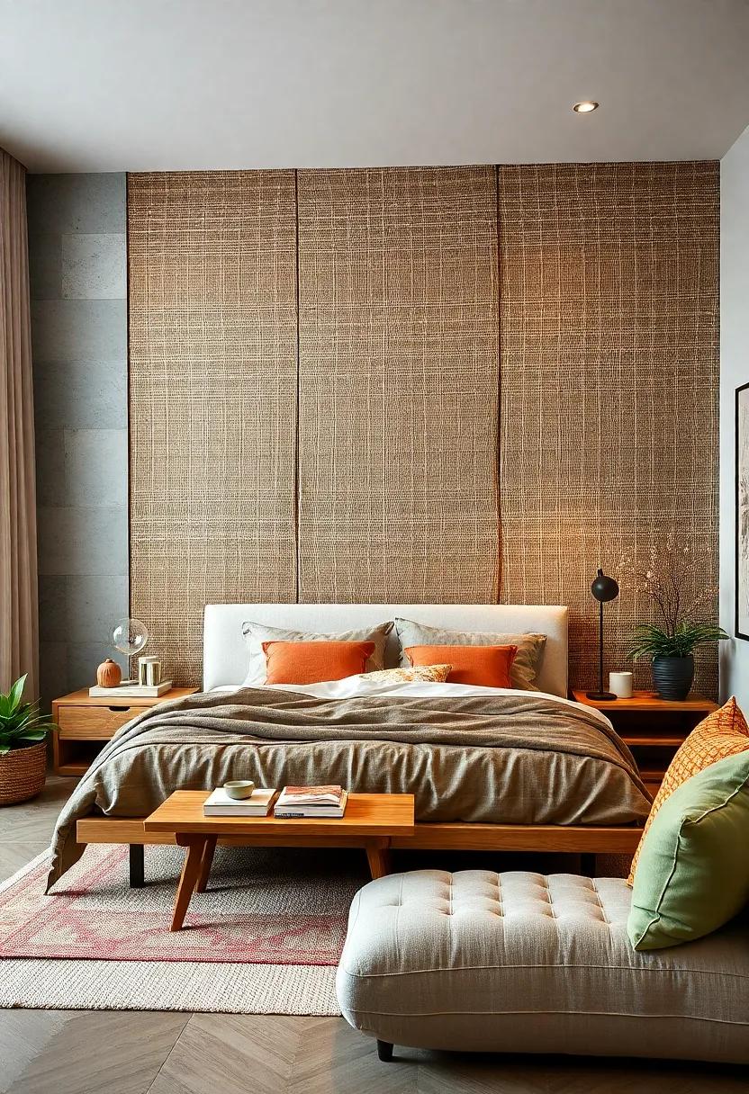 Rustic Burlap: Incorporate a natural, rustic feel using burlap fabric for an earthy accent wall that⁤ harmonizes with wooden elements in your ⁤decor