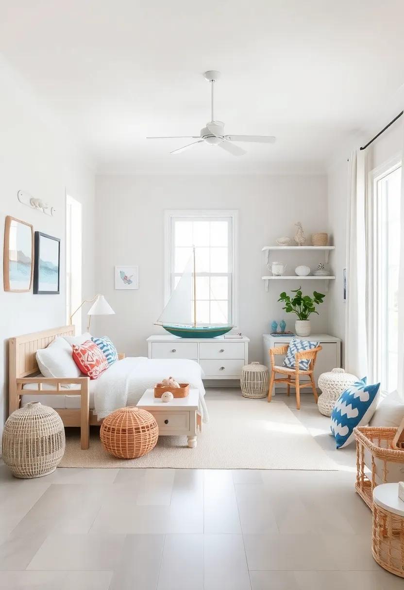 Seashell Decor: Enhance the coastal vibe with seashell ​decorations, ⁢whether in frames, jars, or scattered across the room, ‍bringing⁢ a touch of the beach⁢ indoors