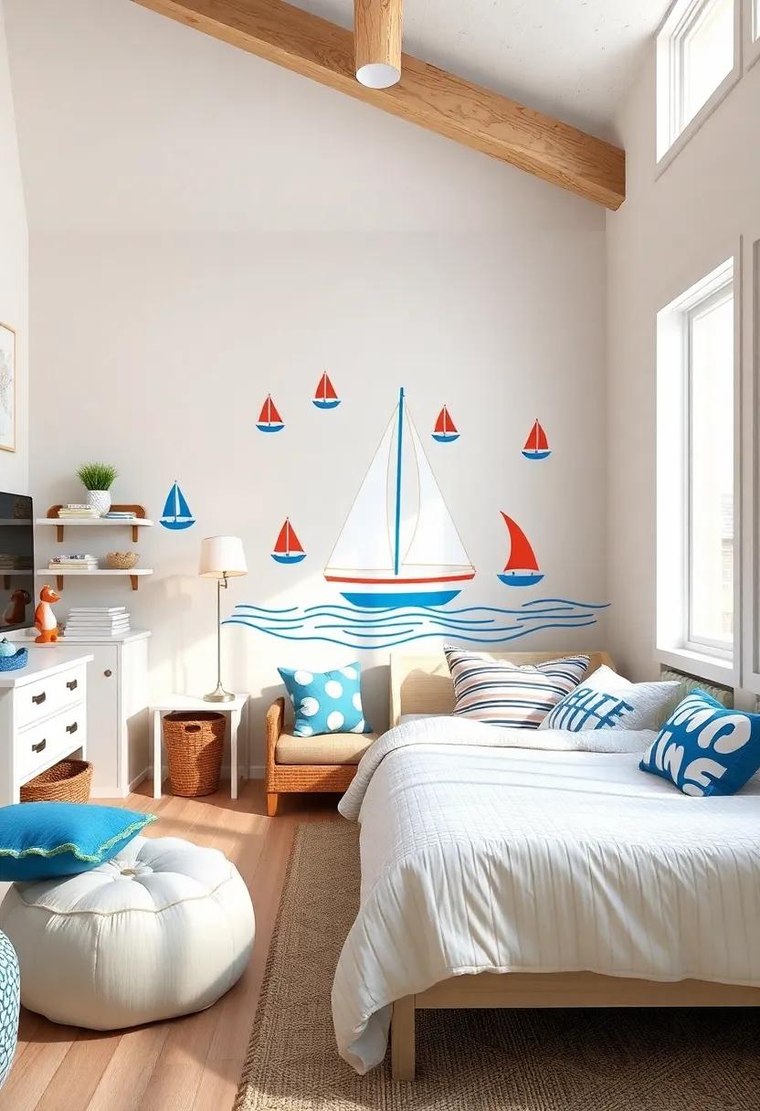 Sailboat Wall Decals: Transform an ordinary room into a sailor’s paradise with vibrant‍ sailboat wall decals⁤ that​ create a playful, adventurous atmosphere for your ⁣little mariner