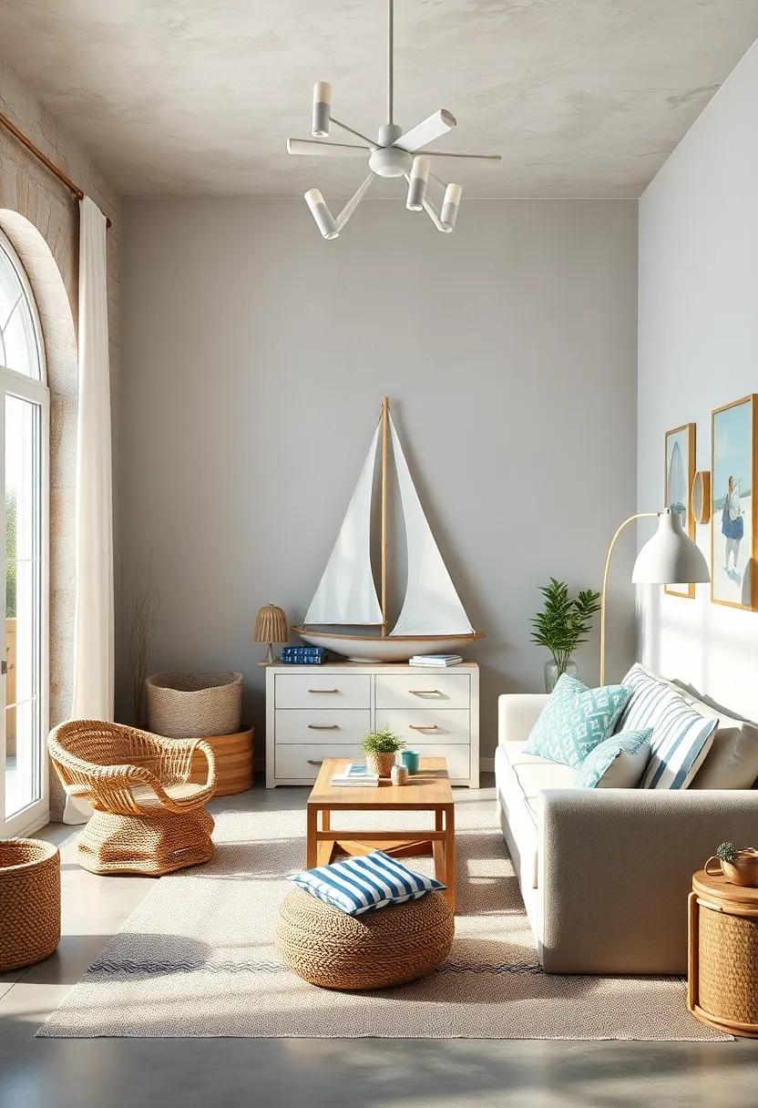 fisherman’s net: ‍Use a fisherman’s ‌net as unique wall decor,allowing for the‌ display of ‍nautical treasures and creating an authentic marina feel