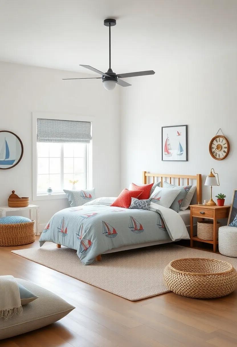 Nautical Bedding: ⁣Cozy bedding sets complete with⁢ sailboat prints ‌in​ cheerful colors, ensuring sweet dreams and a splash ​of nautical charm⁢ at bedtime