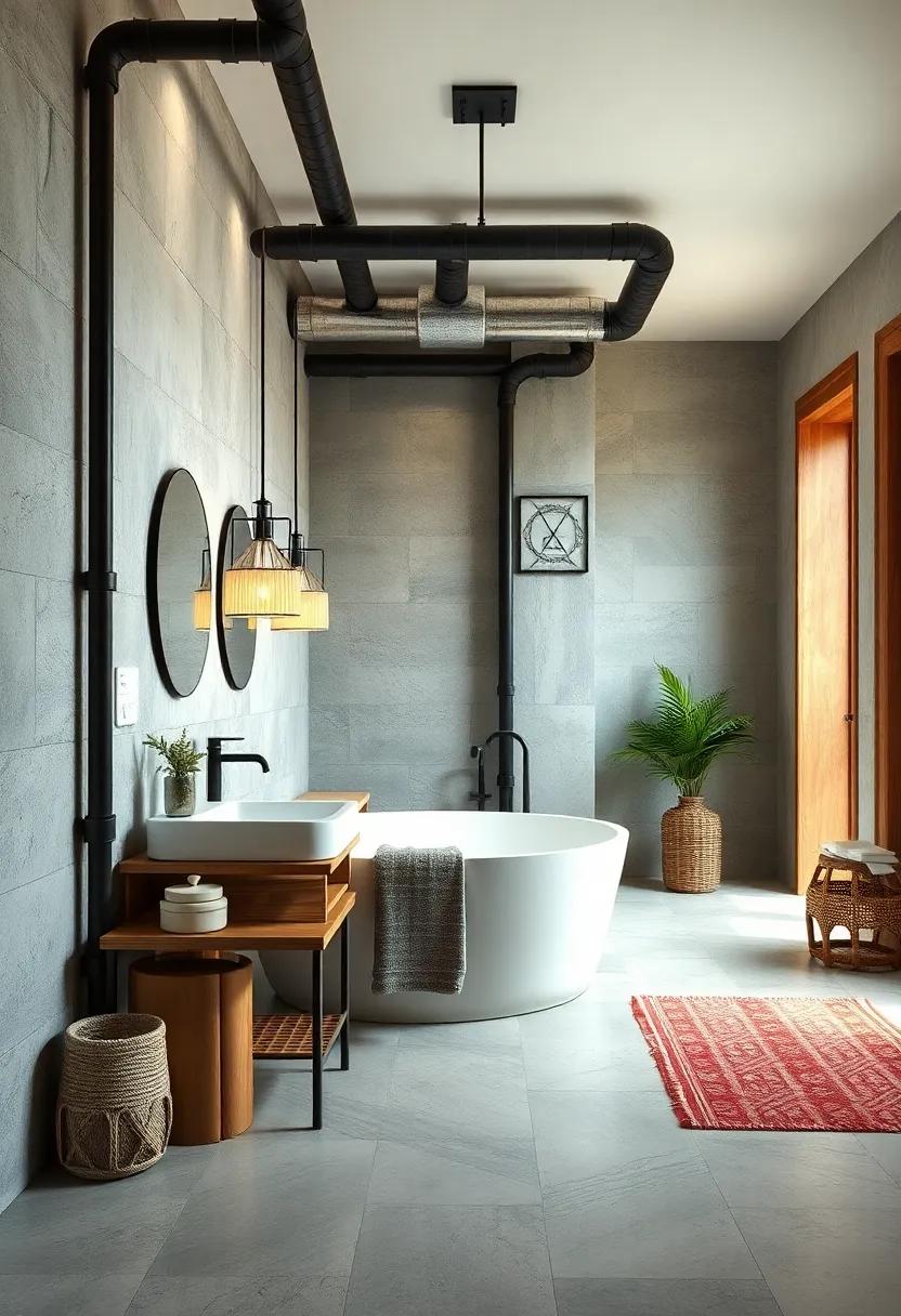 Reclaimed Wood and pipe Combo: Pair exposed pipes with reclaimed​ wood for a charming⁤ blend of ⁢natural and industrial elements