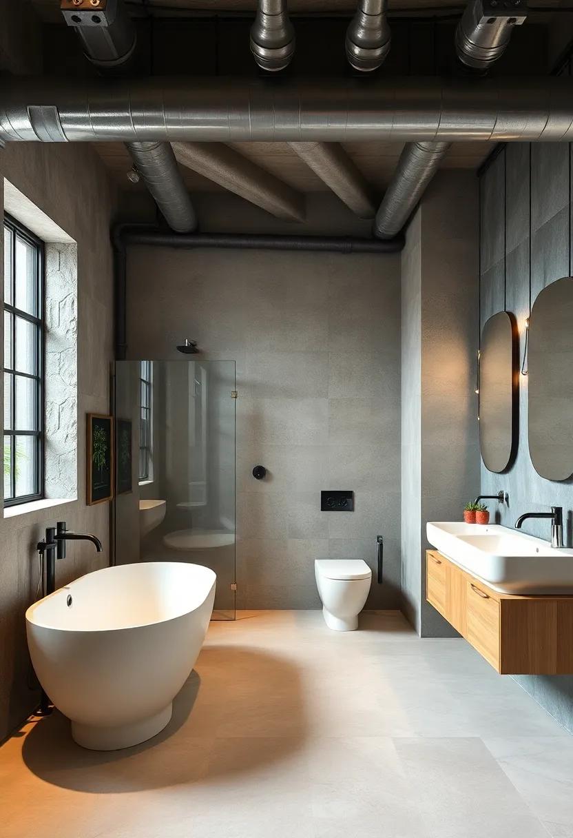 Use of Texture:​ Combine smooth⁤ fixtures with rugged exposed ‌pipes ⁤to‍ create⁢ a​ striking textural contrast that captivates​ the eye