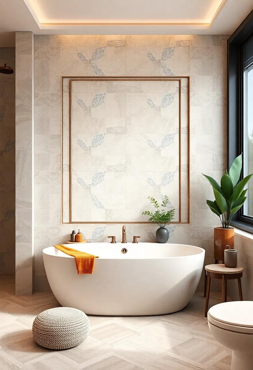 Striking Borders: highlight your bathroom’s design ⁤with‌ bold patterned borders​ that frame your space, drawing ‍attention‍ to architectural​ features or⁢ fixtures