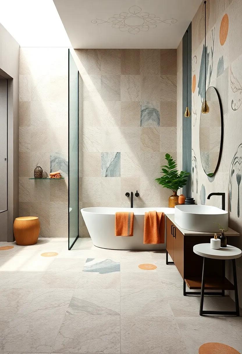 Whimsical Patterns: Embrace your playful side with whimsical tile designs that incorporate unexpected elements,sparking joy and creativity in your daily routine