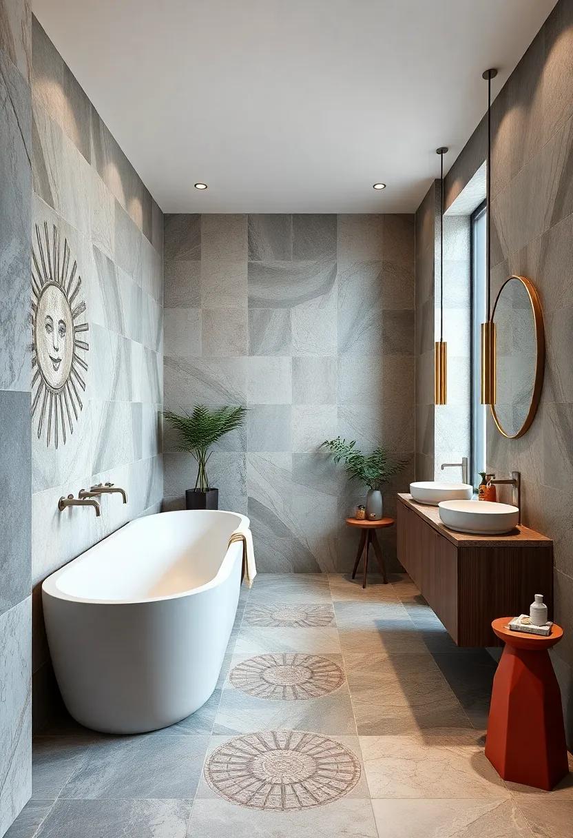 Transform your bathroom into an enchanting‌ retreat with ​whimsical ⁣tiles featuring sun and moon motifs, ‍creating a celestial experience that’s⁢ both ⁢inviting and mystical